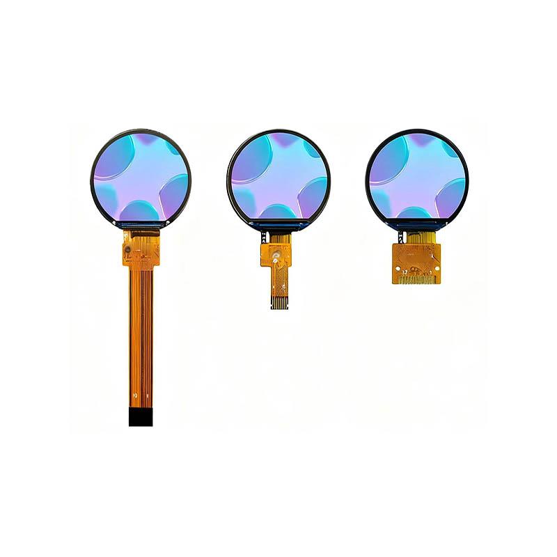 0.99-inch circular OLED display with 128×115 resolution and SPI 4 interface