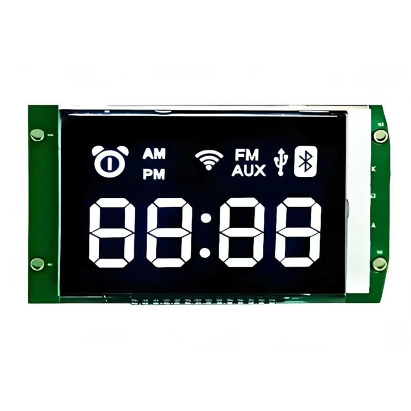 LCD applied to the car radio：      LCD display panel / VA LCD / Segment display / High contrast LCD/ Custom LCD