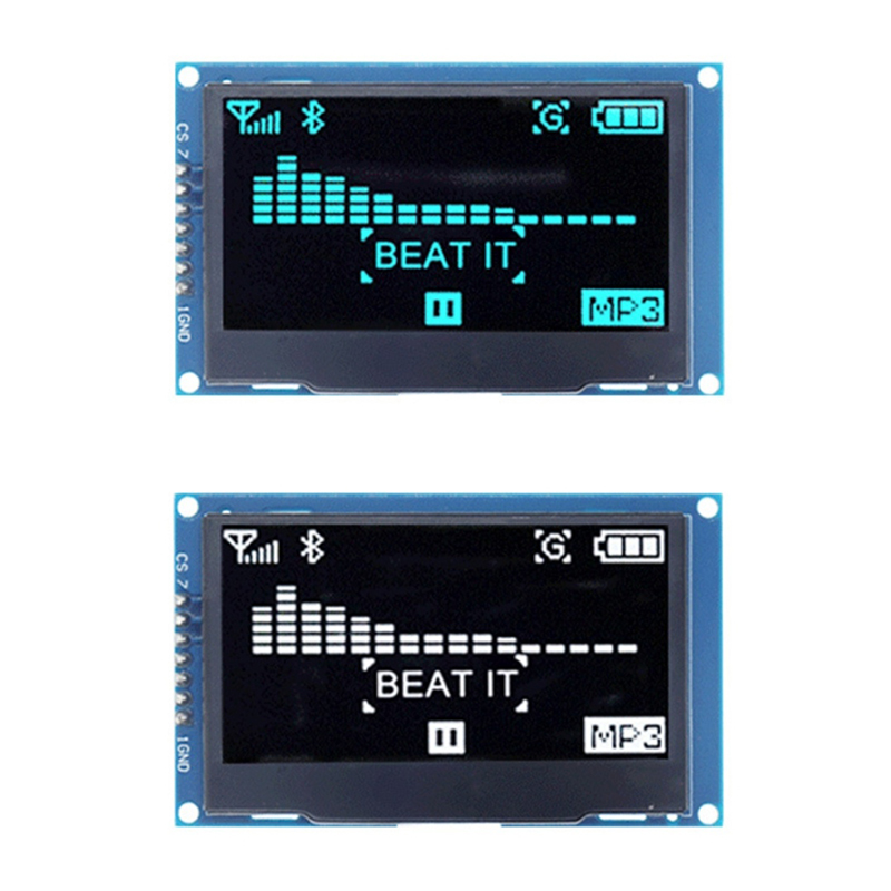 2.4 inch monochrome OLED high brightness display resolution 128*64 Parallel /I2C/ 4-wire SPI interface